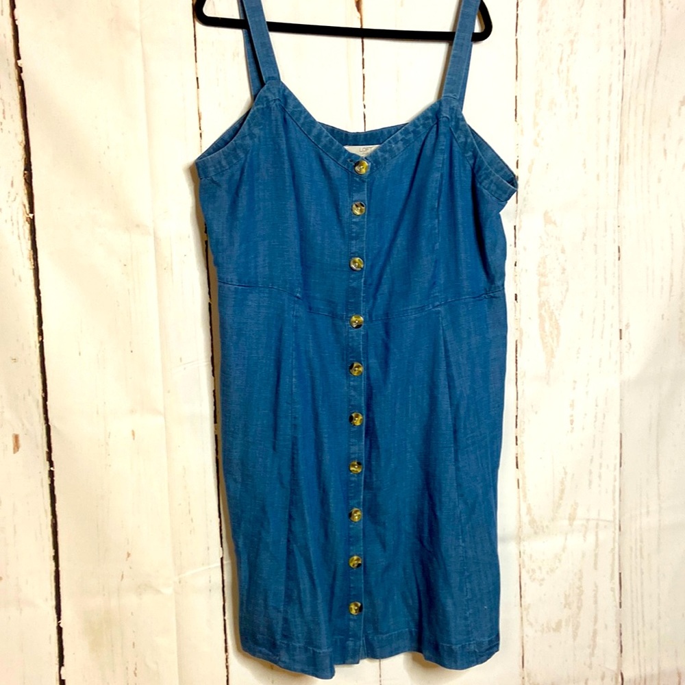 Denim Dress with Button Detail